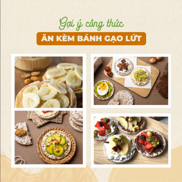 gợi ý công thức ăn kèm bánh gạo lứt hữu cơ