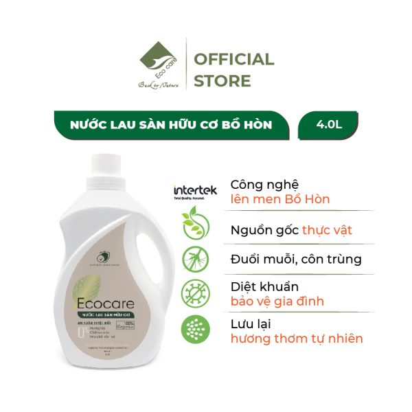 Nước lau sàn hữu cơ tinh dầu sả chanh 4l