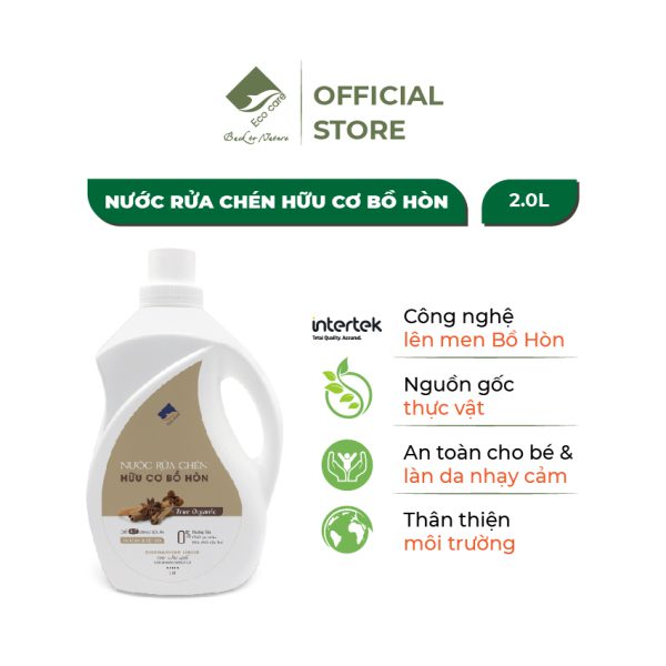 Nước rửa chén hữu cơ bồ hòn tinh dầu quế 2l