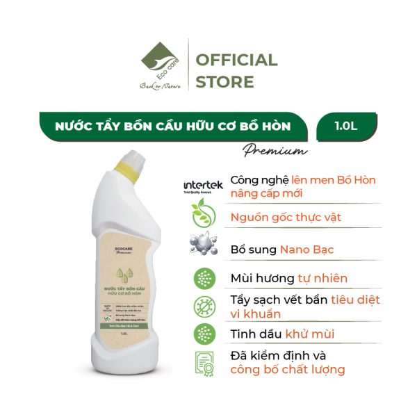 Nước tẩy bồn cầu hữu cơ bồ hòn tinh dầu bạc hà cam