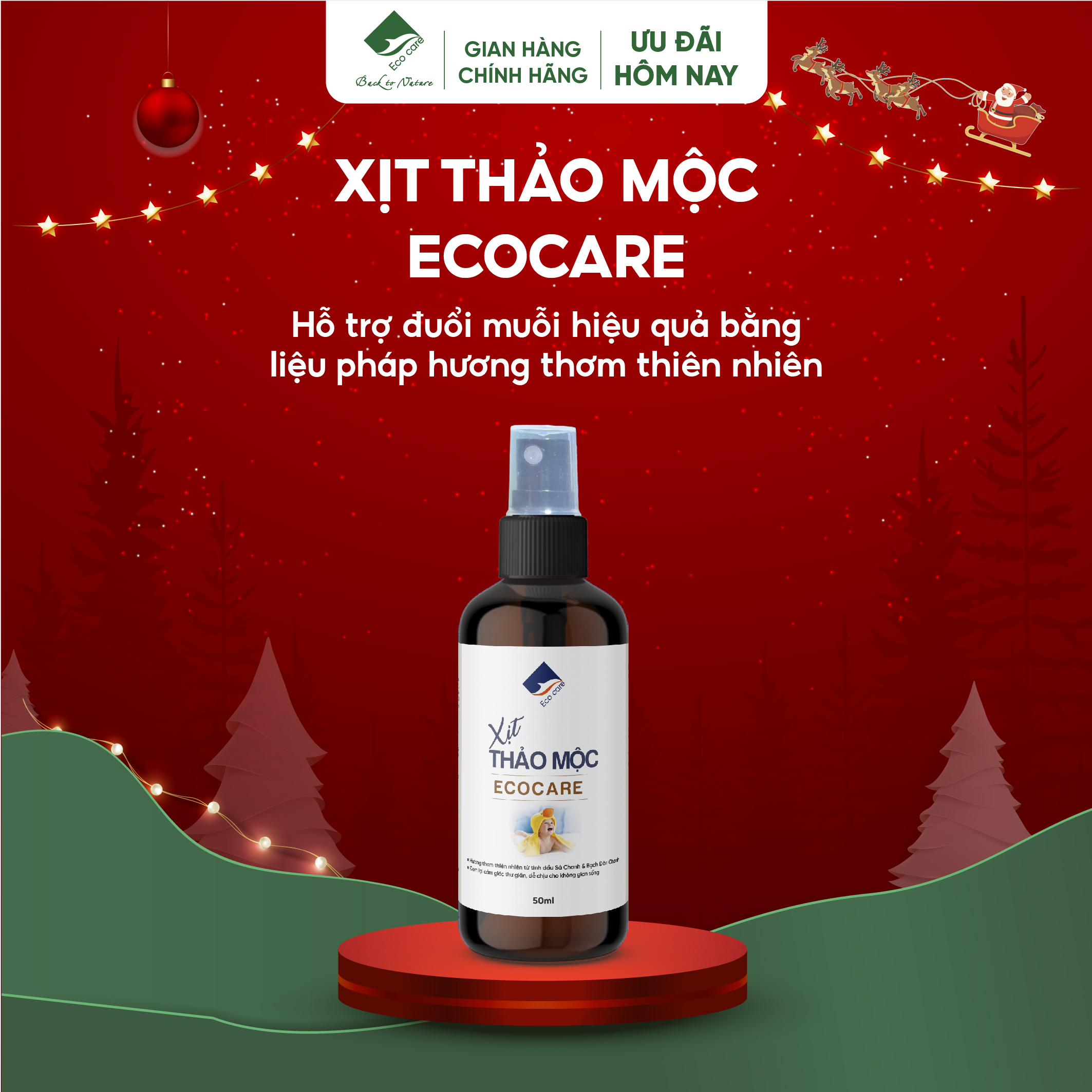 Xịt Thảo Mộc Chống Muỗi Đốt Ecocare