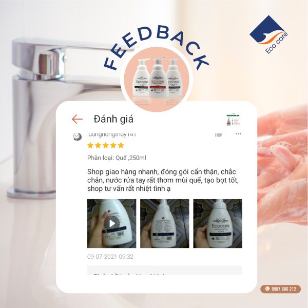 Feedback nước rửa tay