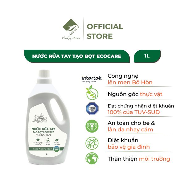 Nước rửa tay tạo bọt tinh dầu hoa nhài 1L