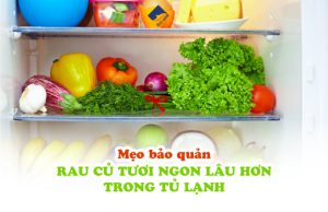 Mẹo bảo quản rau củ quả tươi ngon lâu hơn trong tủ lạnh