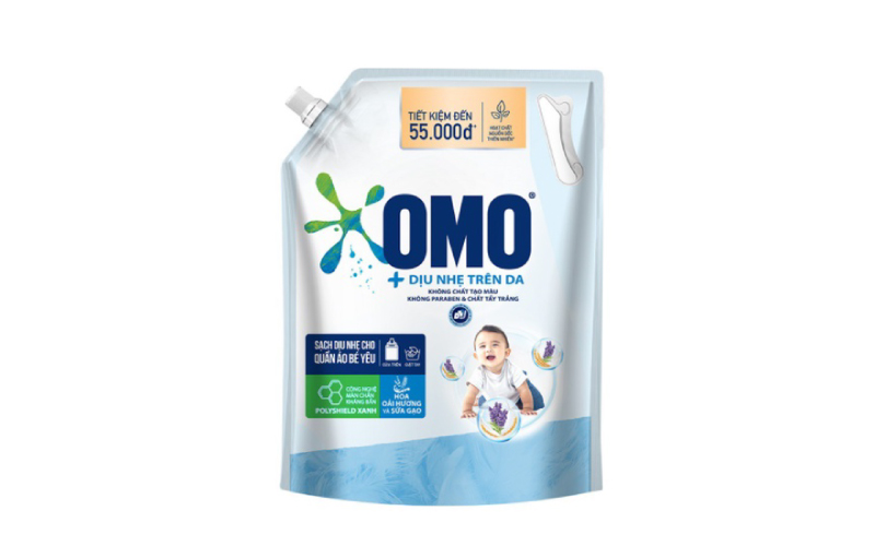 Nước giặt OMO Matic dịu nhẹ trên da