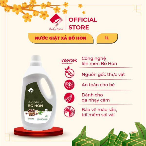 Nước giặt xả bồ hòn hoa bưởi 1L