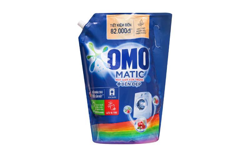 So với nước giặt Omo