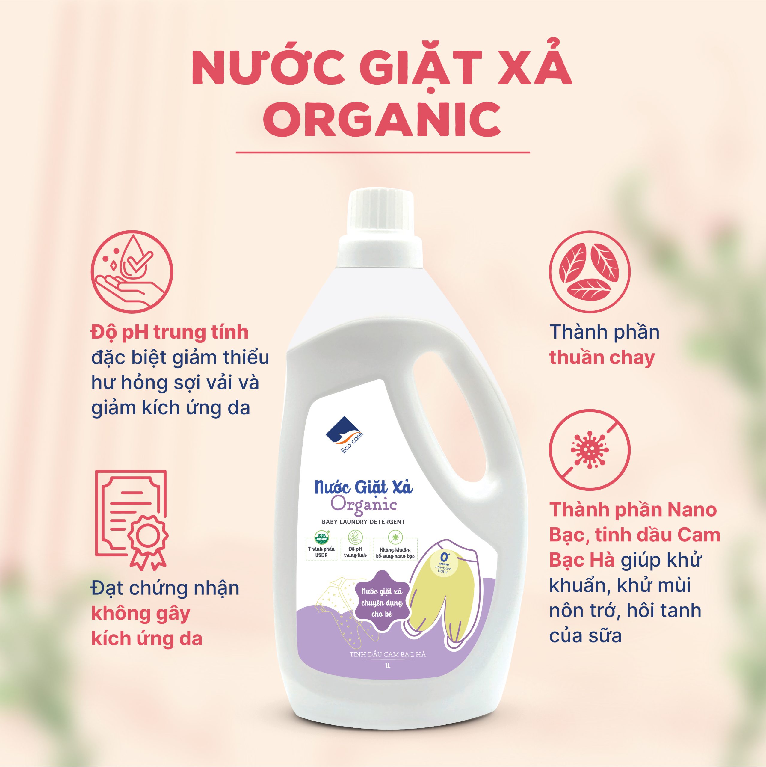 Nước giặt em bé Ecocare