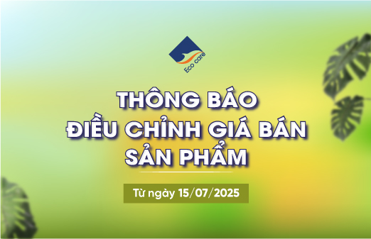 Thông báo điều chỉnh giá sản phẩm Ecocare