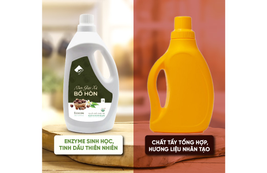 So sánh nước giặt thiên nhiên và nước giặt hóa học
