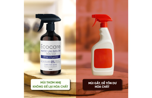 So sánh nước lau bàn ăn diệt khuẩn hóa học và thiên nhiên
