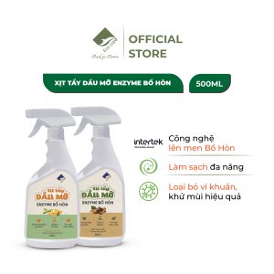 Xịt tẩy dầu mỡ enzyme bồ hòn tinh dầu Cam Sả/Quế Ecocare 500ml