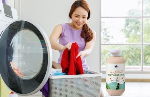 Nước giặt enzyme bồ hòn mini dịu lành cho cả nhà