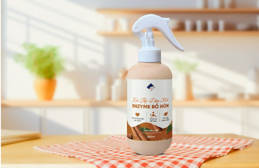 Xịt tẩy dầu mỡ enzyme mini – Sạch bóng, thơm nồng mùi quế ấm
