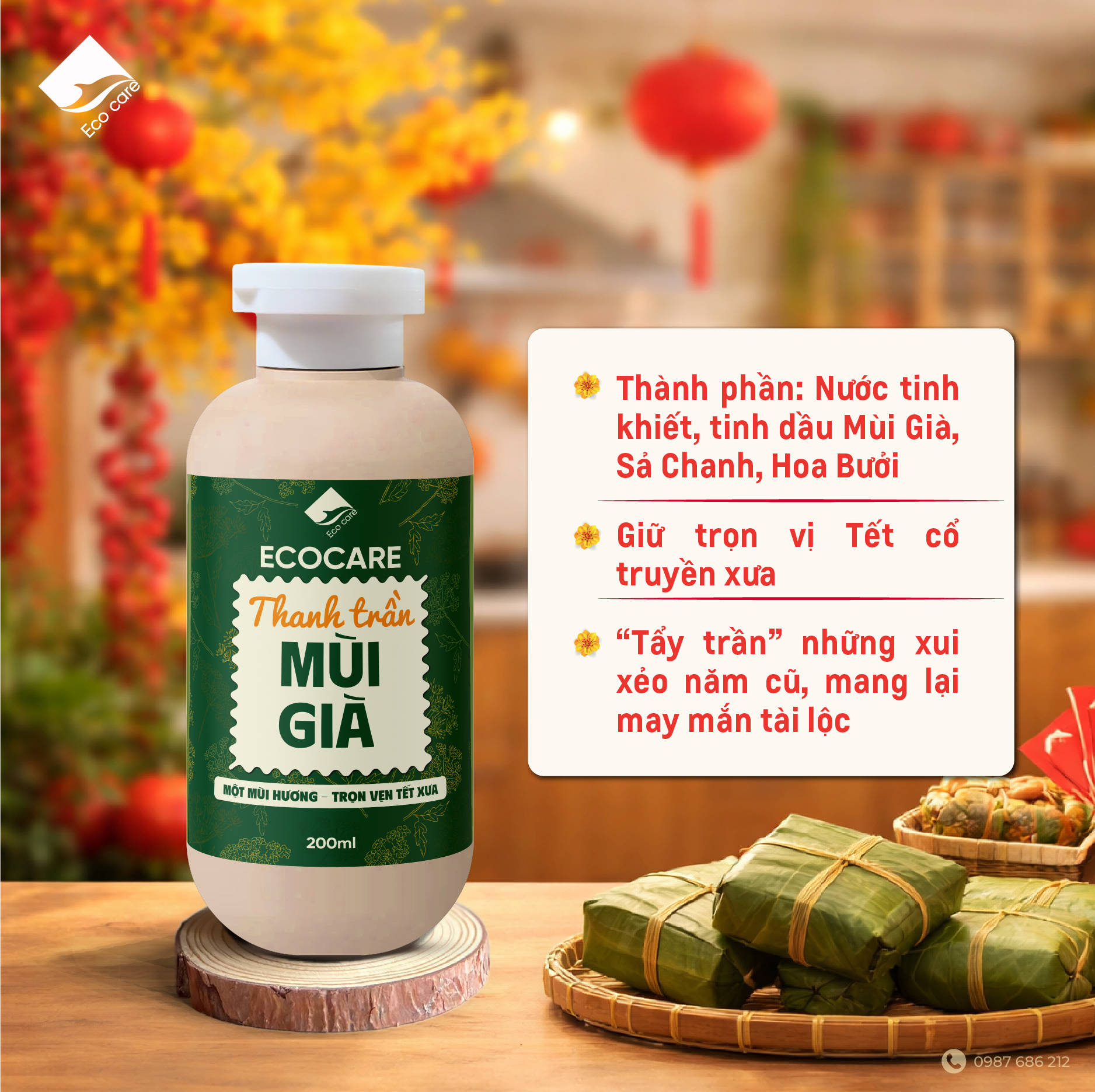 Vì sao nhiều gia đình chọn Thanh trần mùi già Ecocare?